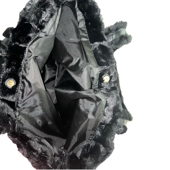 Victoria’s Secret black faux fur large tote bag - Picture 4 of 5